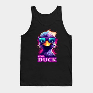 Dapper Quacker an Adorable Cool Duck With Glasses Tank Top